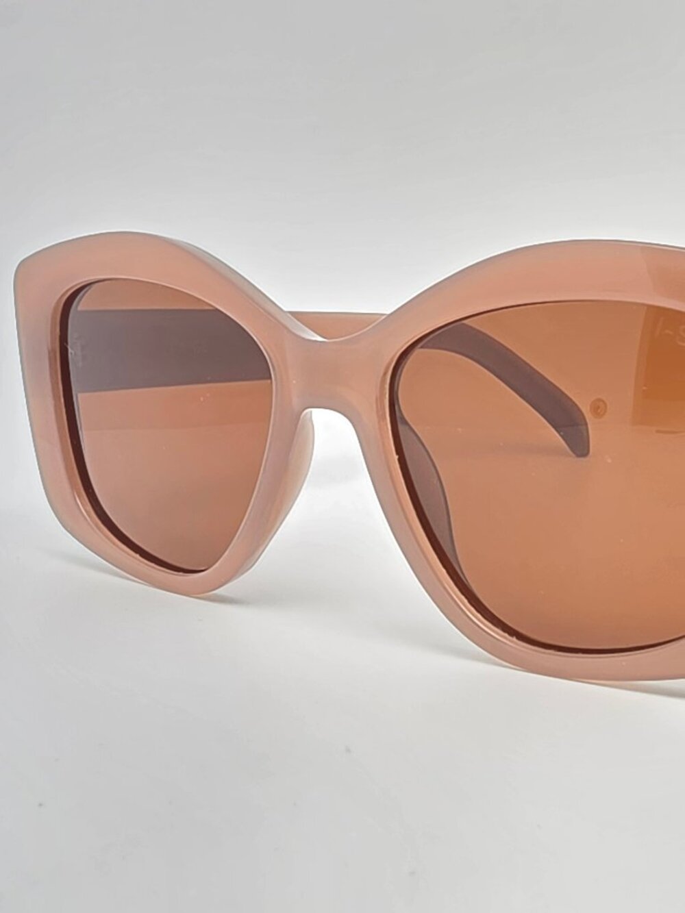 I-Sea Paige Dark Rose Frame Polarized Brown Lens Oversized Sunglasses 54-20-136